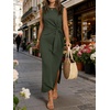 image:imageANRABESS Womens Summer WrinkleFree Tank Maxi DressArmy Green