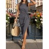 image:imageANRABESS Womens Summer WrinkleFree Tank Maxi DressDeep Grey