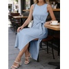 image:imageANRABESS Womens Summer WrinkleFree Tank Maxi DressLight Blue