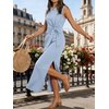 image:imageANRABESS Womens Summer WrinkleFree Tank Maxi DressLight Blue