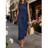 image:imageANRABESS Womens Summer WrinkleFree Tank Maxi DressNavy Blue