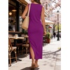 image:imageANRABESS Womens Summer WrinkleFree Tank Maxi DressPurple Red