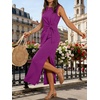 image:imageANRABESS Womens Summer WrinkleFree Tank Maxi DressPurple Red