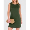 image:imageANRABESS Womens Wrinkle Free Summer Casual Sleeveless Mini DressesArmy Green