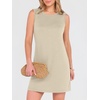 image:imageANRABESS Womens Wrinkle Free Summer Casual Sleeveless Mini DressesBeige
