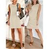 image:imageANRABESS Womens Wrinkle Free Summer Casual Sleeveless Mini DressesBeige
