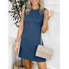 image:imageANRABESS Womens Wrinkle Free Summer Casual Sleeveless Mini DressesDeep Blue