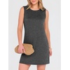 image:imageANRABESS Womens Wrinkle Free Summer Casual Sleeveless Mini DressesDeep Grey