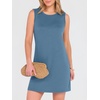 image:imageANRABESS Womens Wrinkle Free Summer Casual Sleeveless Mini DressesGrey Blue