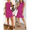 image:imageANRABESS Womens Wrinkle Free Summer Casual Sleeveless Mini DressesHot Pink