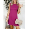 image:imageANRABESS Womens Wrinkle Free Summer Casual Sleeveless Mini DressesHot Pink