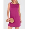 image:imageANRABESS Womens Wrinkle Free Summer Casual Sleeveless Mini DressesHot Pink