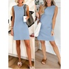 image:imageANRABESS Womens Wrinkle Free Summer Casual Sleeveless Mini DressesLight Blue