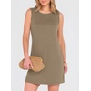 image:imageANRABESS Womens Wrinkle Free Summer Casual Sleeveless Mini DressesLight Brown
