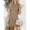 image:imageANRABESS Womens Wrinkle Free Summer Casual Sleeveless Mini DressesLight Brown