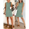 image:imageANRABESS Womens Wrinkle Free Summer Casual Sleeveless Mini DressesLight Green