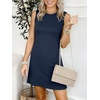 image:imageANRABESS Womens Wrinkle Free Summer Casual Sleeveless Mini DressesNavy Blue