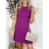 image:imageANRABESS Womens Wrinkle Free Summer Casual Sleeveless Mini DressesPurple Red