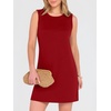 image:imageANRABESS Womens Wrinkle Free Summer Casual Sleeveless Mini DressesRed