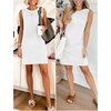 image:imageANRABESS Womens Wrinkle Free Summer Casual Sleeveless Mini DressesWhite