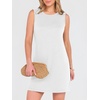 image:imageANRABESS Womens Wrinkle Free Summer Casual Sleeveless Mini DressesWhite