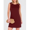 image:imageANRABESS Womens Wrinkle Free Summer Casual Sleeveless Mini DressesWine Red