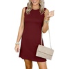 image:imageANRABESS Womens Wrinkle Free Summer Casual Sleeveless Mini DressesWine Red