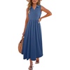 image:imageANRABESS Women Casual Maxi Dress Sleeveless V Neck Summer Beach SundressBlue