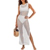 image:imageANRABESS Women Crochet Swimsuit Coverup Bathing Suit Beach Maxi DressWhite
