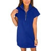 image:imageANRABESS Womens Summer Casual Half Zip WrinkleFree DressRoyal Blue