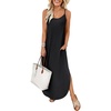 image:imageANRABESS Womens Summer Maxi Dress Spaghetti Strap Sundress with PocketsBlack