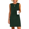 image:imageANRABESS Womens Wrinkle Free Summer Casual Sleeveless Mini DressesDeep Green