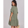 image:imageANRABESS Dresses for Women Summer Casual V Neck Ruffle Sleeve Mini DressArmy Green