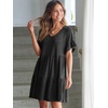 image:imageANRABESS Dresses for Women Summer Casual V Neck Ruffle Sleeve Mini DressBlack