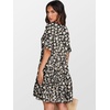 image:imageANRABESS Dresses for Women Summer Casual V Neck Ruffle Sleeve Mini DressBlack White Floral