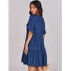 image:imageANRABESS Dresses for Women Summer Casual V Neck Ruffle Sleeve Mini DressBlue
