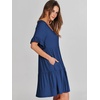 image:imageANRABESS Dresses for Women Summer Casual V Neck Ruffle Sleeve Mini DressBlue