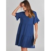 image:imageANRABESS Dresses for Women Summer Casual V Neck Ruffle Sleeve Mini DressBlue