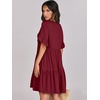 image:imageANRABESS Dresses for Women Summer Casual V Neck Ruffle Sleeve Mini DressBurgundy