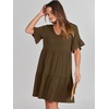 image:imageANRABESS Dresses for Women Summer Casual V Neck Ruffle Sleeve Mini DressCoffee