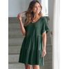 image:imageANRABESS Dresses for Women Summer Casual V Neck Ruffle Sleeve Mini DressDeep Green
