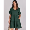 image:imageANRABESS Dresses for Women Summer Casual V Neck Ruffle Sleeve Mini DressDeep Green