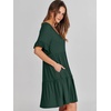 image:imageANRABESS Dresses for Women Summer Casual V Neck Ruffle Sleeve Mini DressDeep Green