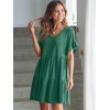image:imageANRABESS Dresses for Women Summer Casual V Neck Ruffle Sleeve Mini DressGreen