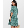 image:imageANRABESS Dresses for Women Summer Casual V Neck Ruffle Sleeve Mini DressGreen Blue Floral