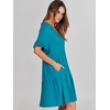 image:imageANRABESS Dresses for Women Summer Casual V Neck Ruffle Sleeve Mini DressLake Blue