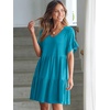 image:imageANRABESS Dresses for Women Summer Casual V Neck Ruffle Sleeve Mini DressLake Blue