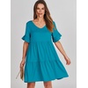 image:imageANRABESS Dresses for Women Summer Casual V Neck Ruffle Sleeve Mini DressLake Blue