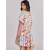 image:imageANRABESS Dresses for Women Summer Casual V Neck Ruffle Sleeve Mini DressMulticolour Floral