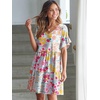 image:imageANRABESS Dresses for Women Summer Casual V Neck Ruffle Sleeve Mini DressMulticolour Floral